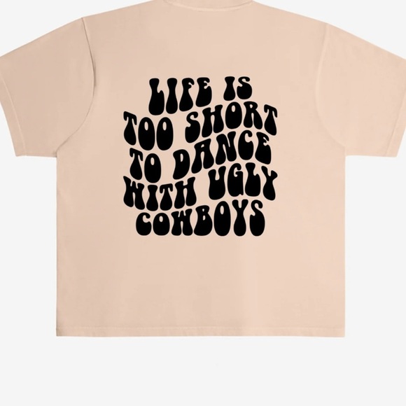 Beige Graphic Short Sleeve Tee - Picture 1 of 8